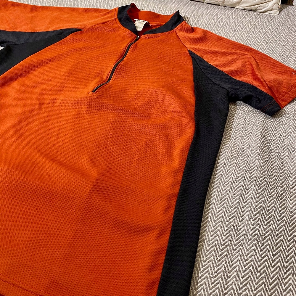 L.L. Bean Cycle Jersey Orange/Black Bike Men's L